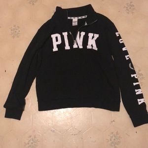 PINK 1/4 zip pullover size LG